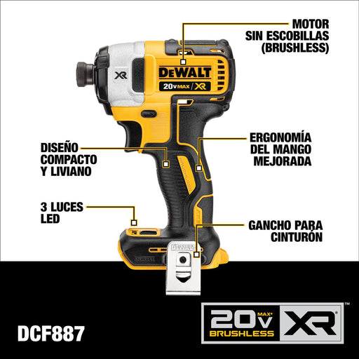 herramientas electricas atornilladores dewalt dcf887d2 b3 madecentro 1