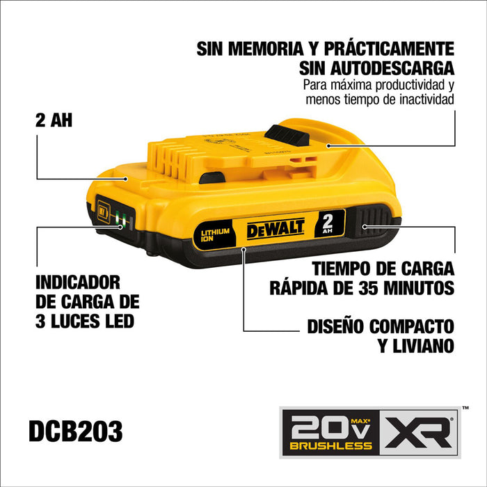 herramientas electricas baterías dewalt dcb203 madecentro 1