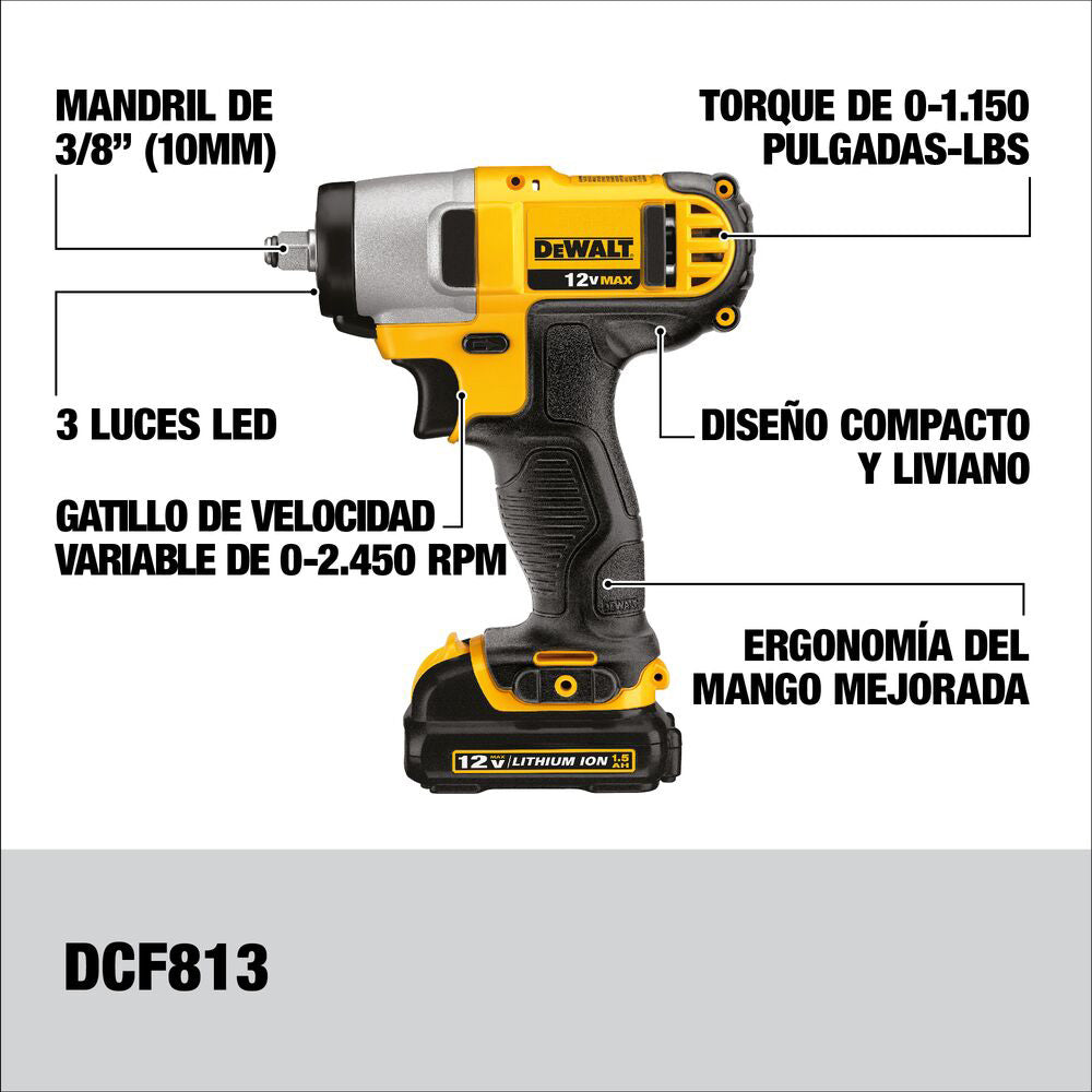 herramientas electricas llaves de impacto dewalt dcf813s2 madecentro  2