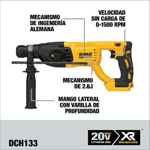 herramientas electricas rotomartillos dewalt dch133m2 b3 madecentro 1