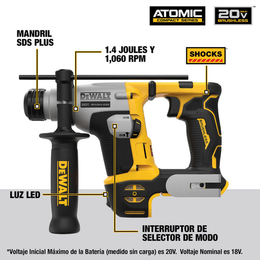 herramientas electricas rotomartillos dewalt dch172b b3 madecentro 1