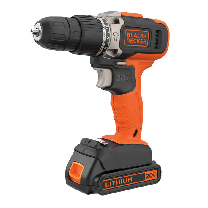 Taladro/atornillador inalambrico 20v - 2 vel ion litio Black & Decker