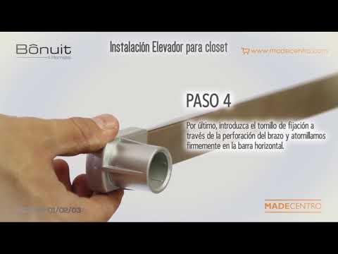 Elevador para closet 87 - 129 cm cromado o negro mate