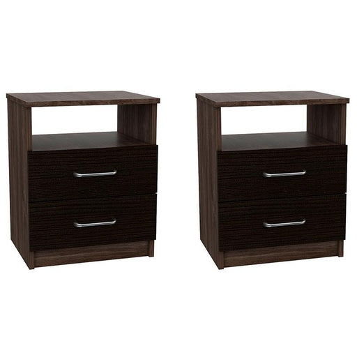 Combo Dormitorio Dex, Wengue y Avellana, con Closet y Mesas de Noche