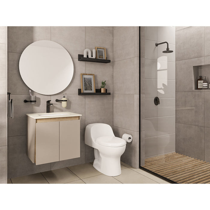 Grifería Lavamanos Corona Monocontrol Koral Media Mate Black Antimicrobiano-1