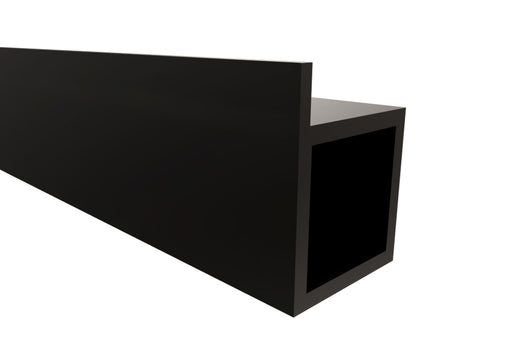 Perfil cubo modular soporte tablero x 3m  pintura negra
